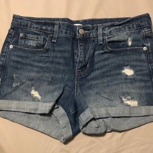 Old Navy Boyfriend Distressed Blue Jean shorts - Size 6